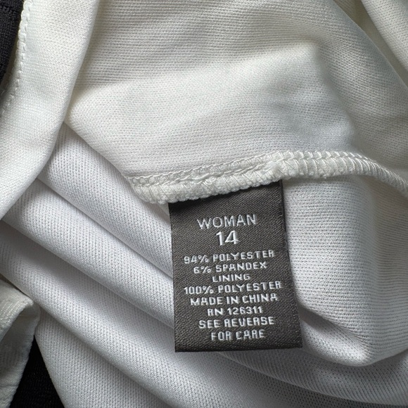 Roz & Ali sleeveless black and white dress size 14 - Picture 6 of 7